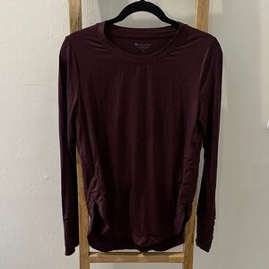 Athleta Deep Burgundy Long Sleeve Shirt